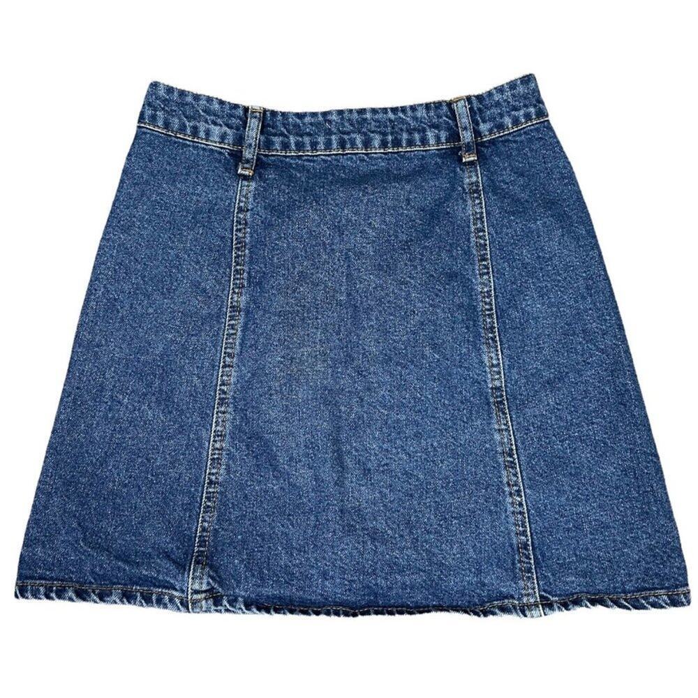 Pull & Bear Denim Button/Snap Front Mini Skirt Eu… - image 6